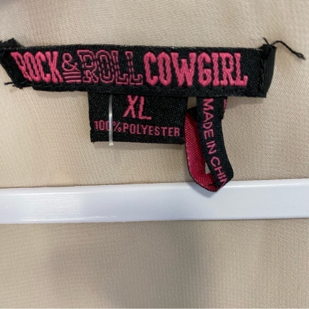 Rock & Roll Cowgirl Sheer Embellished Blouse - XL  China - Picture 6 of 7